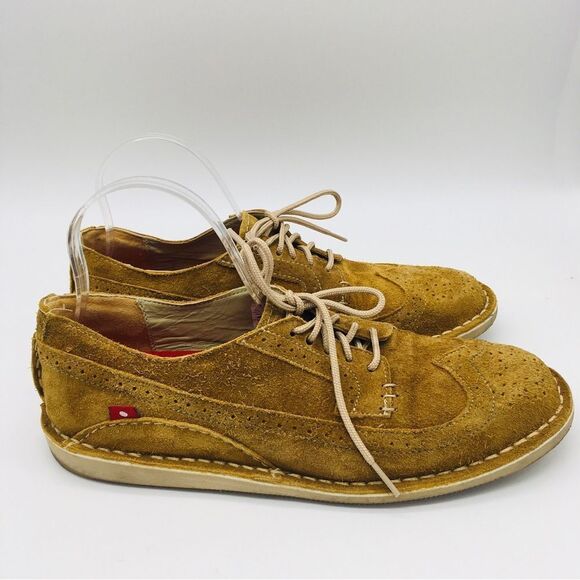 Oliberte Suede Leather Wing Tip Shoes Size 41 - Picture 2 of 10